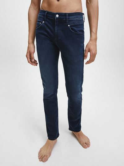 Calvin Klein Ruhák HU993866 | Calvin Klein Slim Férfi Farmernadrág Kék / Fekete